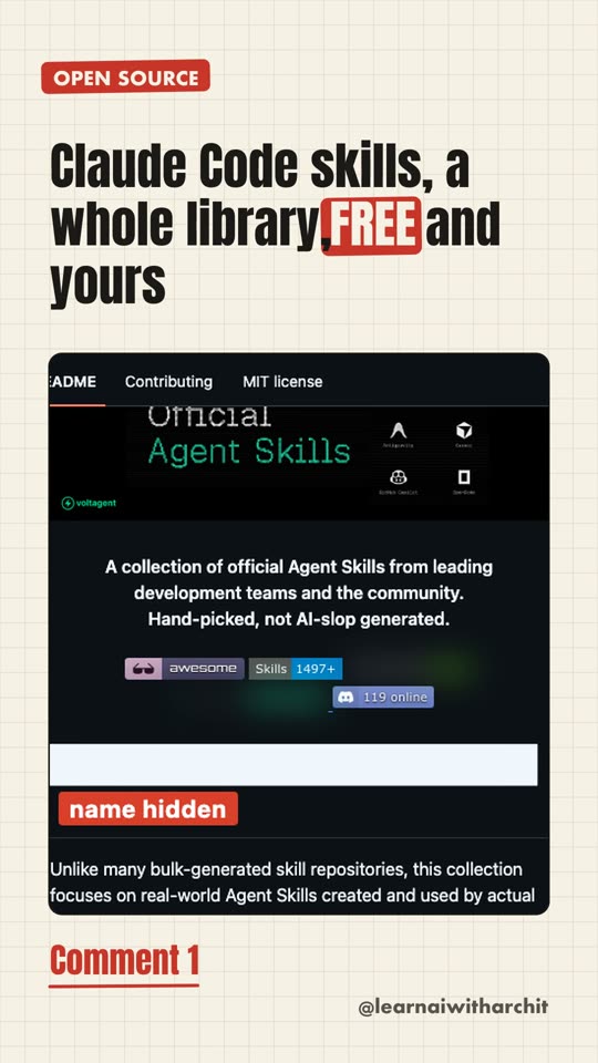Claude Code skills, a whole library, FREE and yours