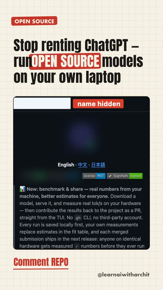 Stop renting ChatGPT — run OPEN SOURCE models on your own laptop