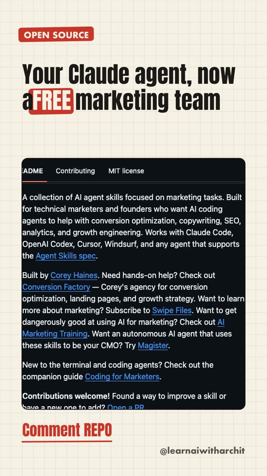Your Claude agent, now a FREE marketing team