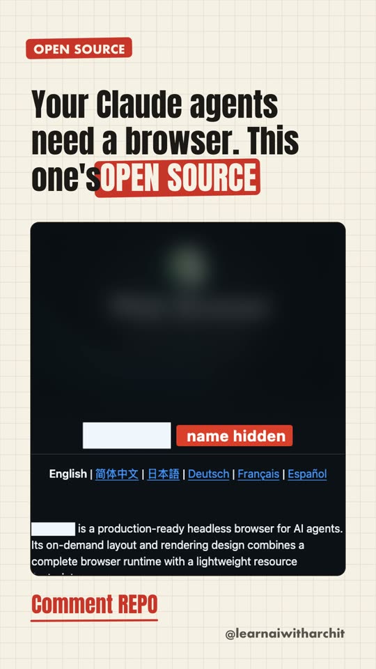 Your Claude agents need a browser. This one's OPEN SOURCE